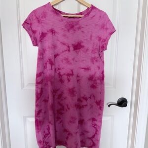 GAP Pink Tie-Dye Tee Dress